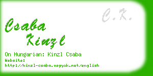 csaba kinzl business card